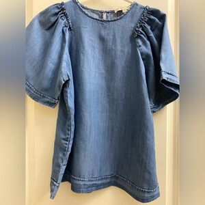 LOFT Blue Denim Blouse
